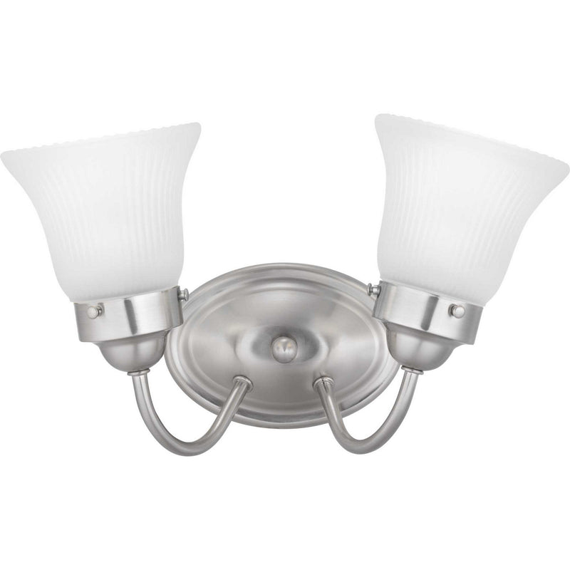 Progress Lighting P3288-09ET Two Light Bath Bracket, Brushed Nickel