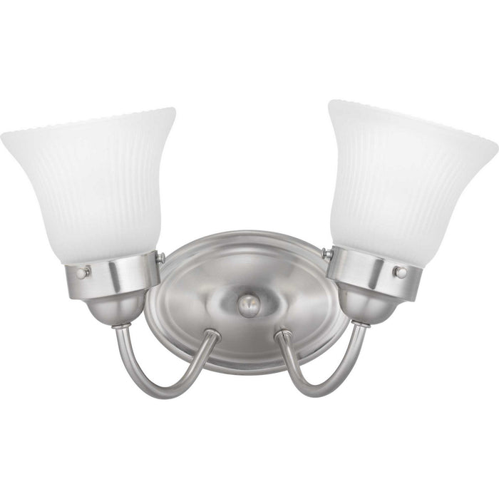 Progress Lighting P3288-09ET Two Light Bath Bracket, Brushed Nickel