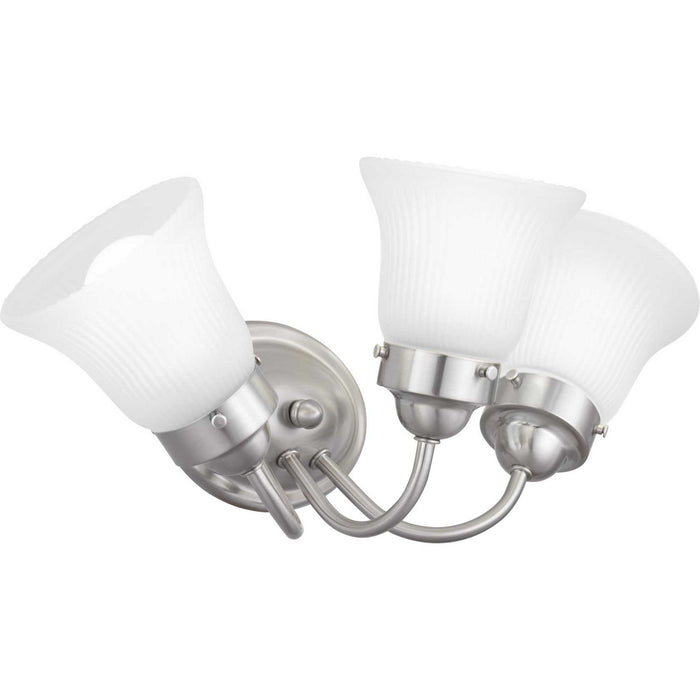 Progress Lighting P3289-09ET Three Light Bath Bracket, Brushed Nickel