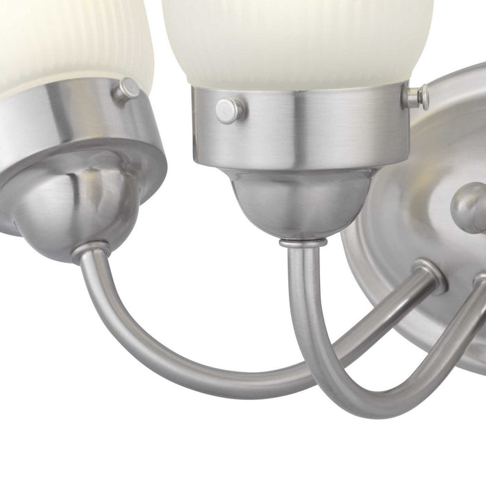 Progress Lighting P3289-09ET Three Light Bath Bracket, Brushed Nickel