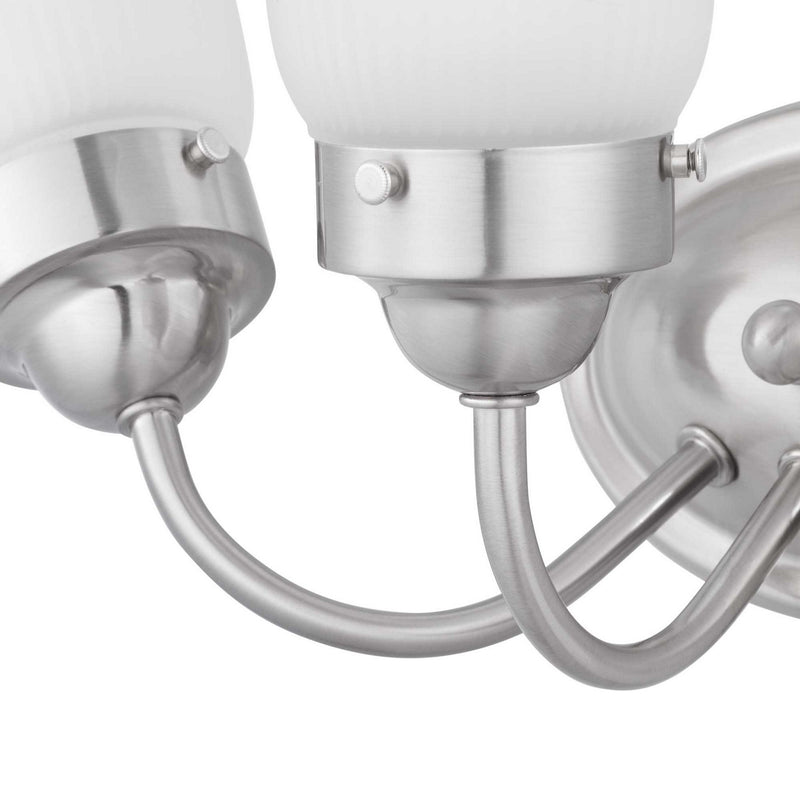Progress Lighting P3289-09ET Three Light Bath Bracket, Brushed Nickel