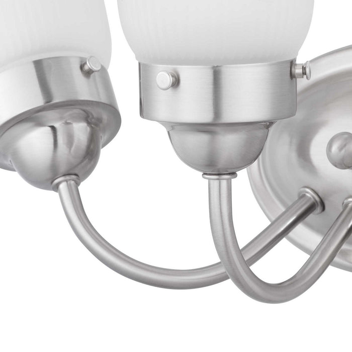 Progress Lighting P3289-09ET Three Light Bath Bracket, Brushed Nickel