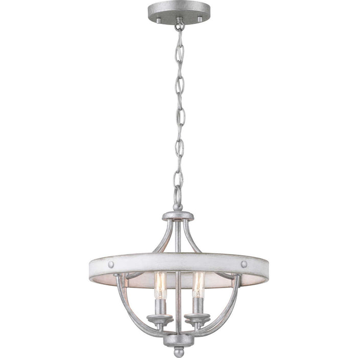 Progress Lighting P350117-141 Four Light Semi-Flush Convertible, Galvanized Finish