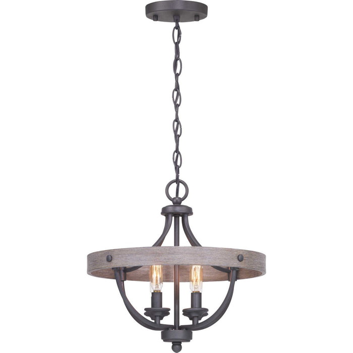 Progress Lighting P350117-143 Four Light Semi-Flush Convertible, Graphite