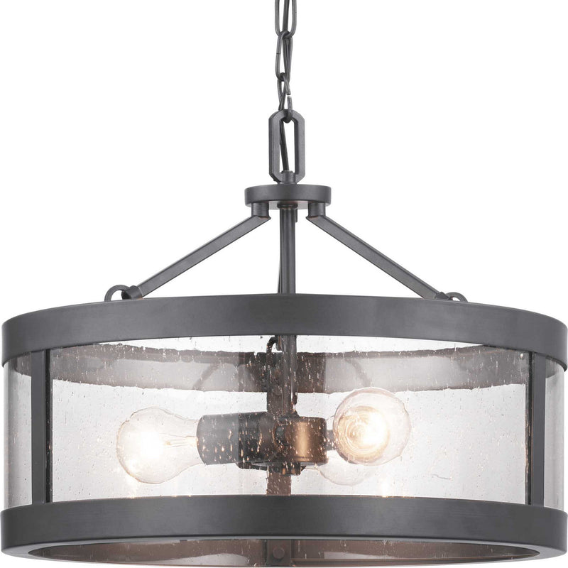 Progress Lighting P350119-143 Three Light Semi-Flush Convertible, Graphite