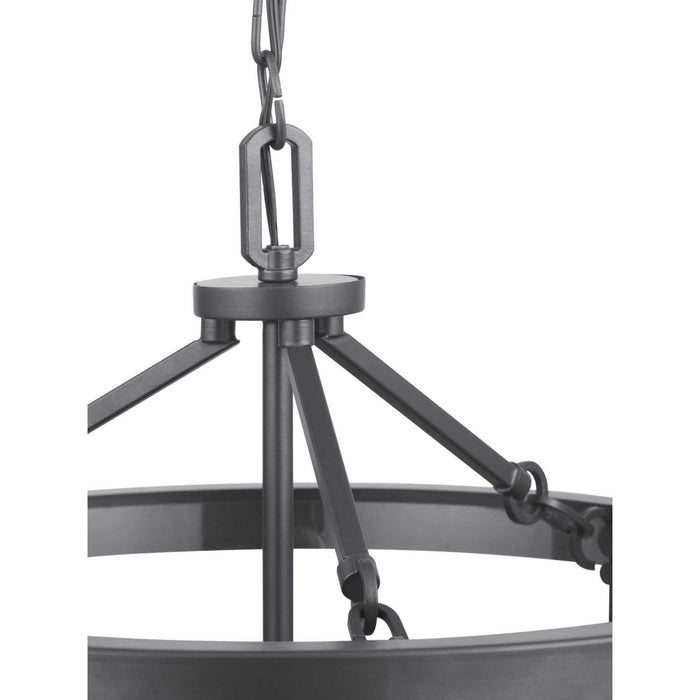 Progress Lighting P350119-143 Three Light Semi-Flush Convertible, Graphite