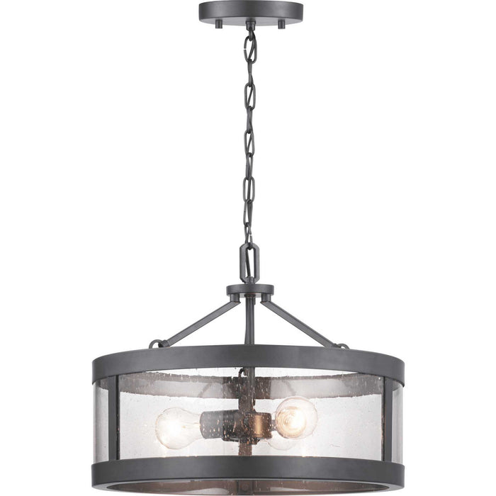 Progress Lighting P350119-143 Three Light Semi-Flush Convertible, Graphite