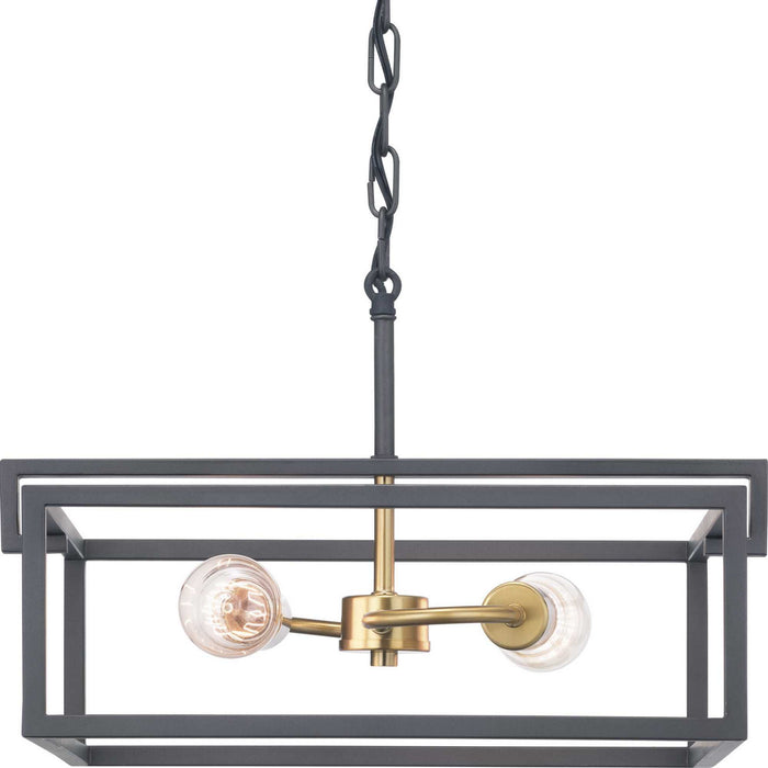 Progress Lighting P350120-143 Two Light Semi-Flush Convertible, Graphite
