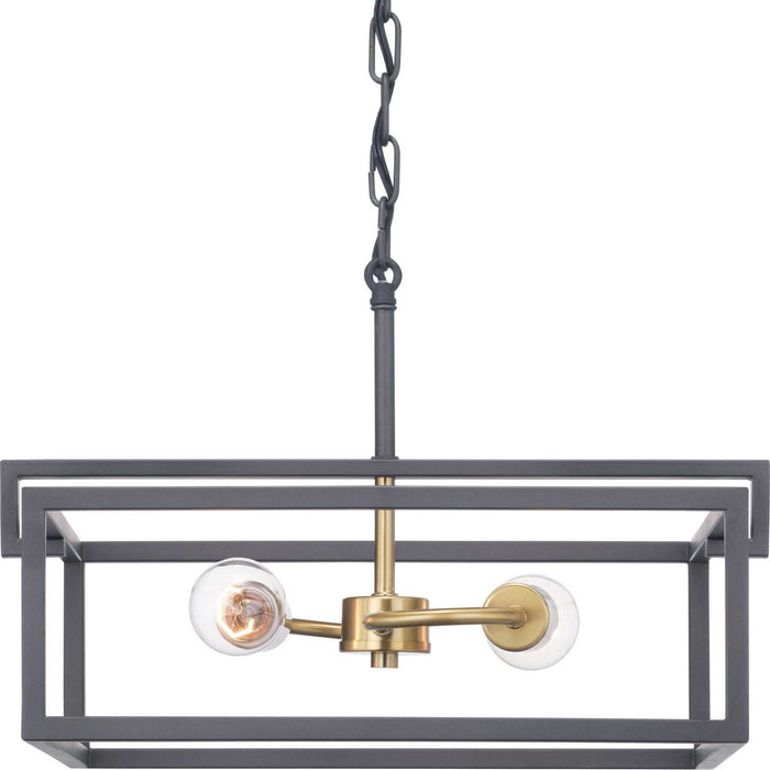 Progress Lighting P350120-143 Two Light Semi-Flush Convertible, Graphite