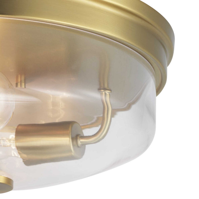 Progress Lighting P350121-109 Two Light Flush Mount, Brushed Bronze