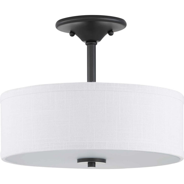 Progress Lighting P350129-143 Two Light Semi-Flush Mount, Graphite