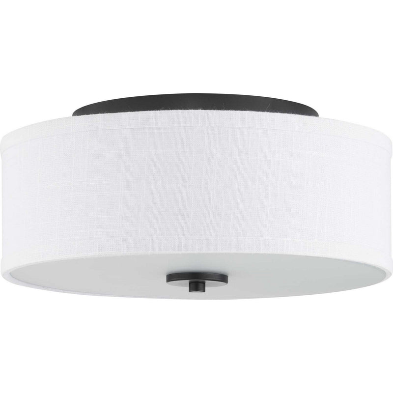 Progress Lighting P350130-143 Two Light Flush Mount, Graphite