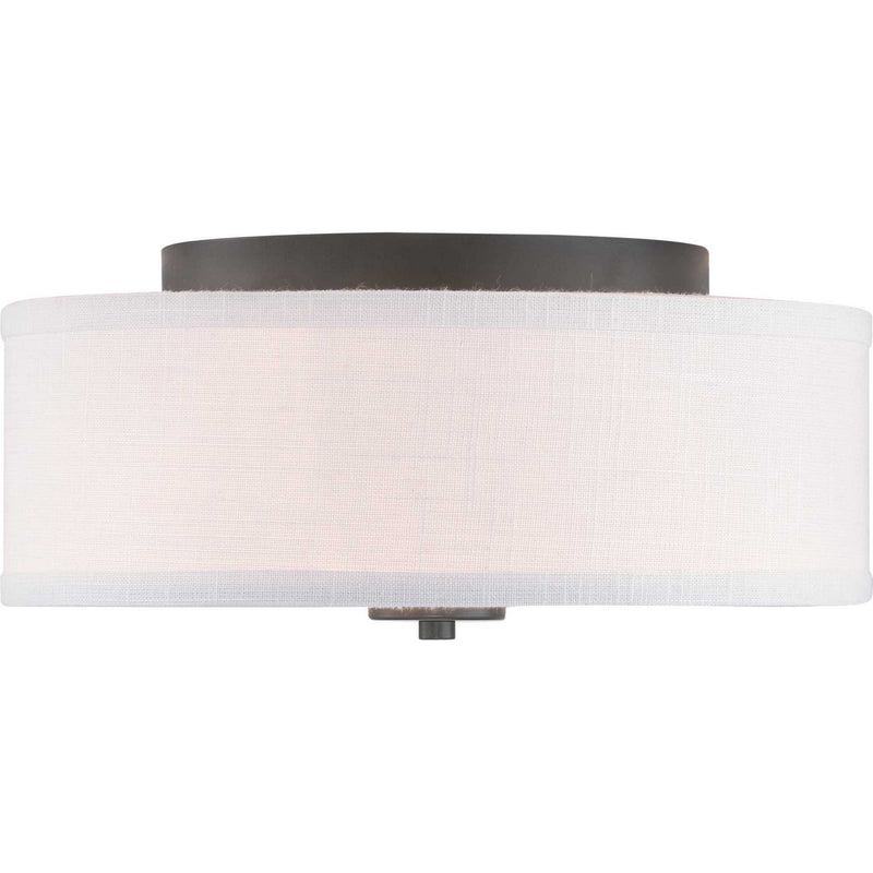 Progress Lighting P350130-143 Two Light Flush Mount, Graphite