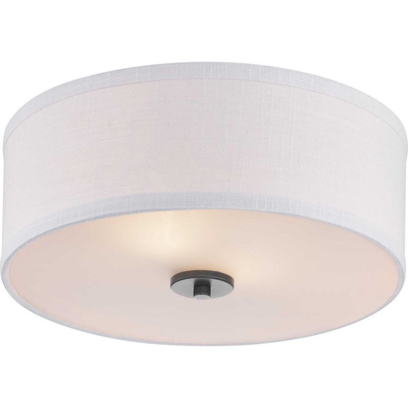 Progress Lighting P350130-143 Two Light Flush Mount, Graphite