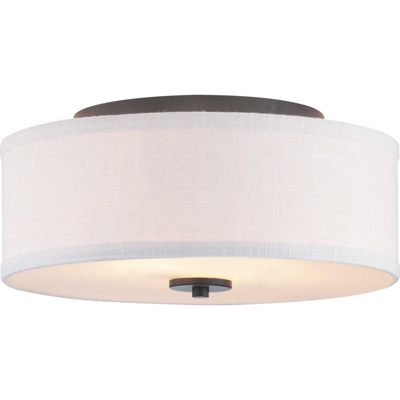 Progress Lighting P350130-143 Two Light Flush Mount, Graphite