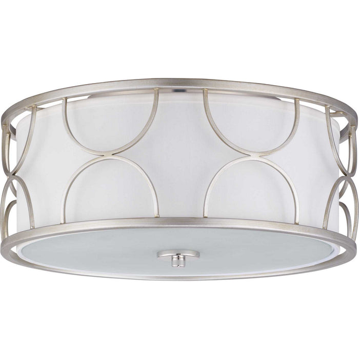 Progress Lighting P350132-134 Three Light Flush Mount, Silver Ridge