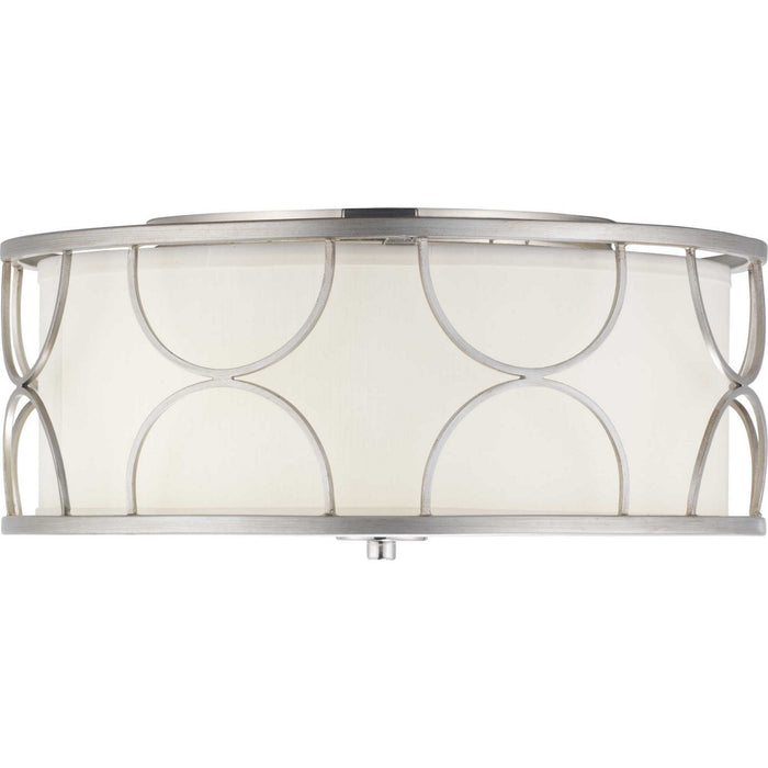 Progress Lighting P350132-134 Three Light Flush Mount, Silver Ridge