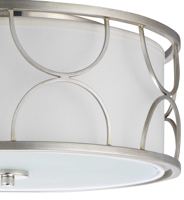 Progress Lighting P350132-134 Three Light Flush Mount, Silver Ridge