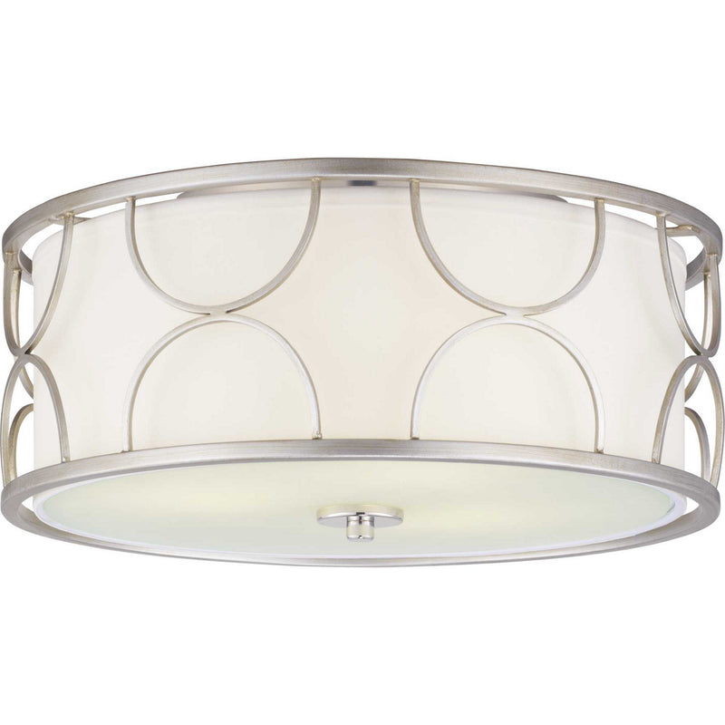Progress Lighting P350132-134 Three Light Flush Mount, Silver Ridge