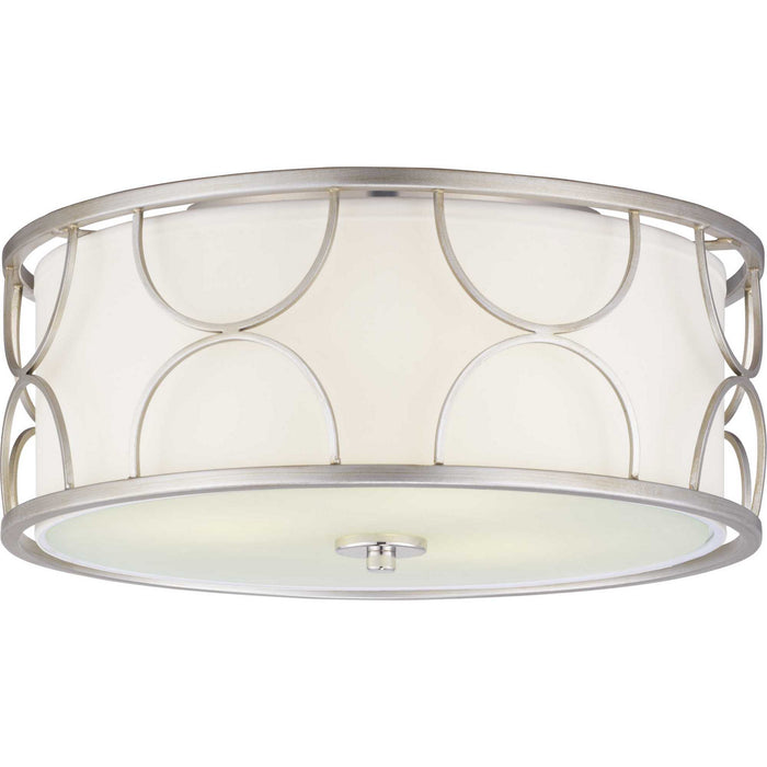 Progress Lighting P350132-134 Three Light Flush Mount, Silver Ridge