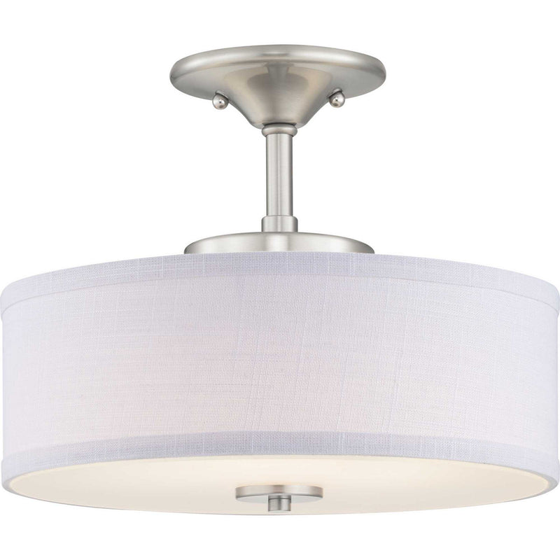 Progress Lighting P350134-009-30 LED Semi-Flush, Brushed Nickel