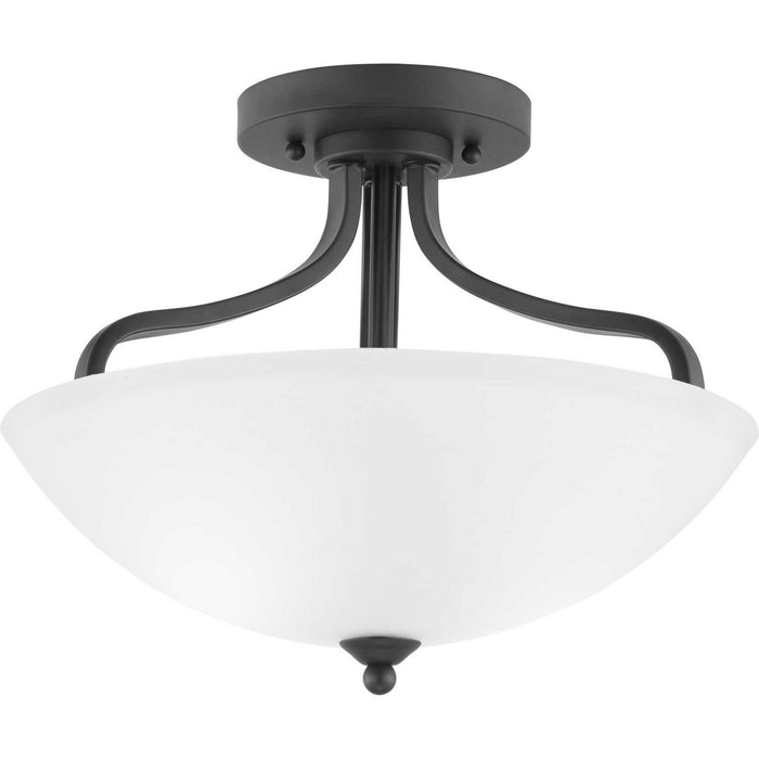 Progress Lighting P350136-020 Three Light Semi-Flush Mount, Antique Bronze