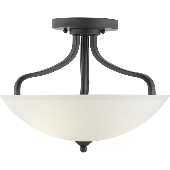 Progress Lighting P350136-020 Three Light Semi-Flush Mount, Antique Bronze