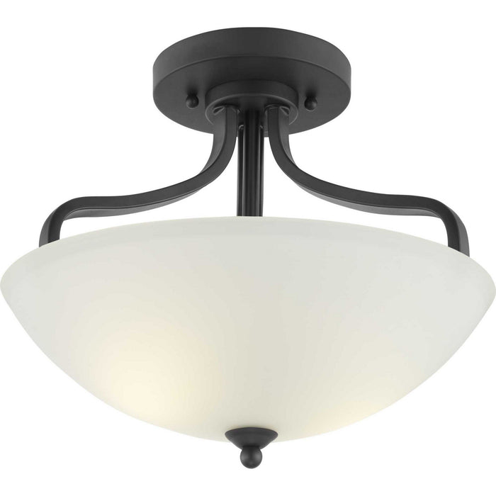 Progress Lighting P350136-020 Three Light Semi-Flush Mount, Antique Bronze