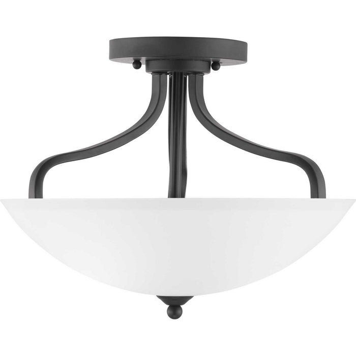Progress Lighting P350136-020 Three Light Semi-Flush Mount, Antique Bronze