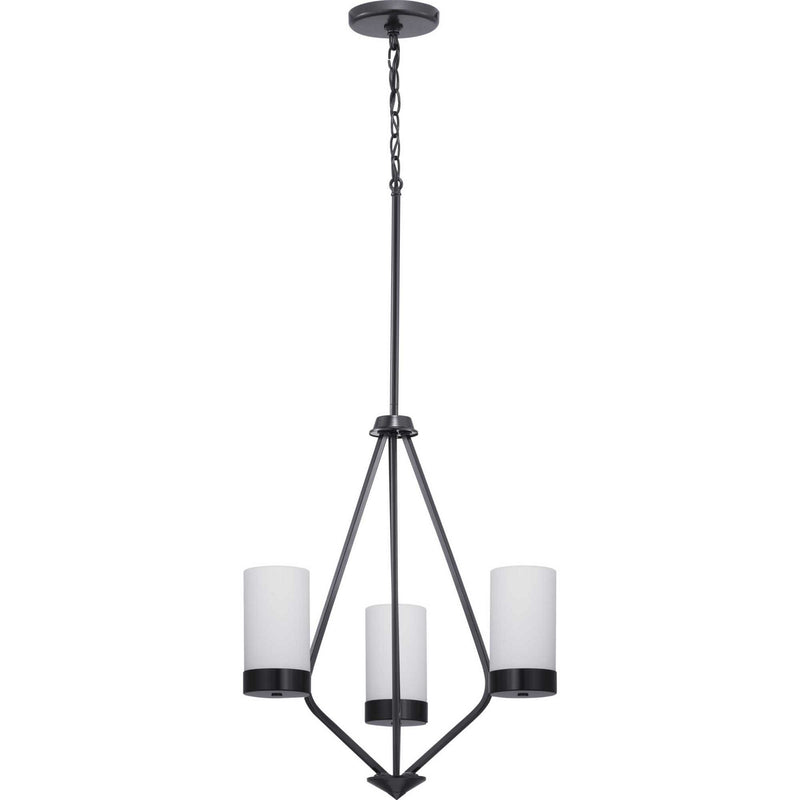 Progress Lighting P400021-031 Three Light Chandelier, Black