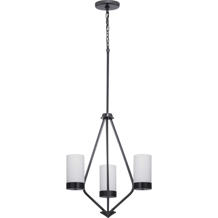 Progress Lighting P400021-031 Three Light Chandelier, Black