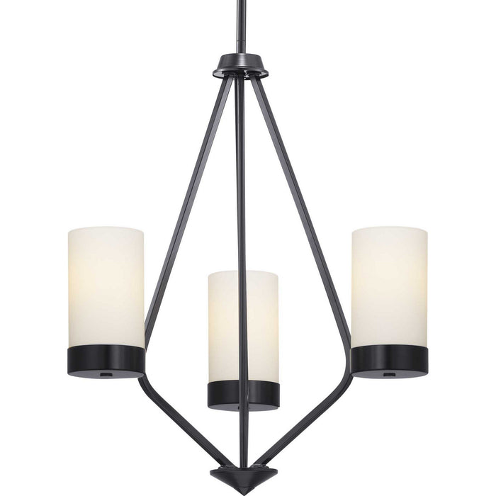 Progress Lighting P400021-031 Three Light Chandelier, Black
