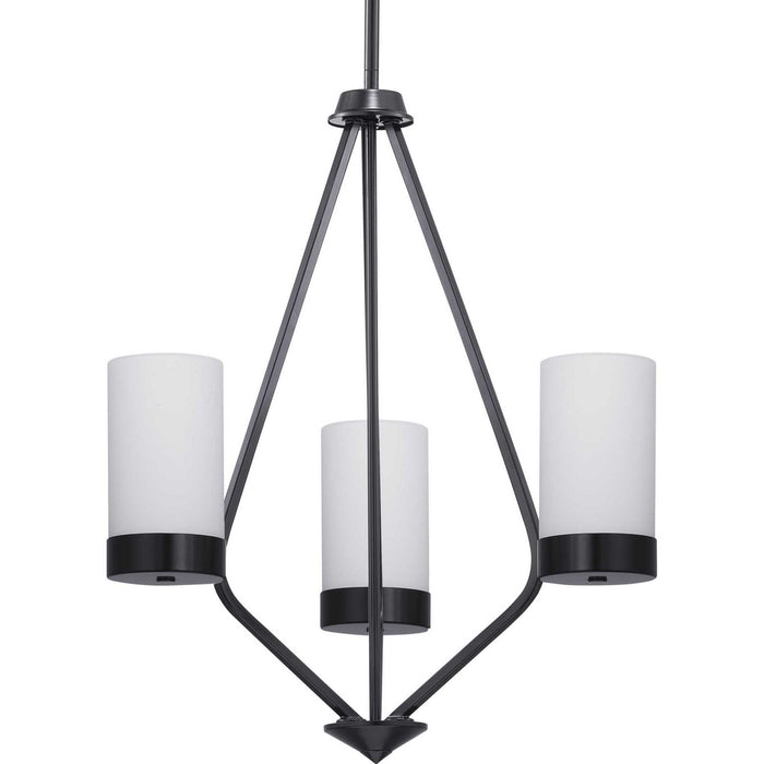 Progress Lighting P400021-031 Three Light Chandelier, Black