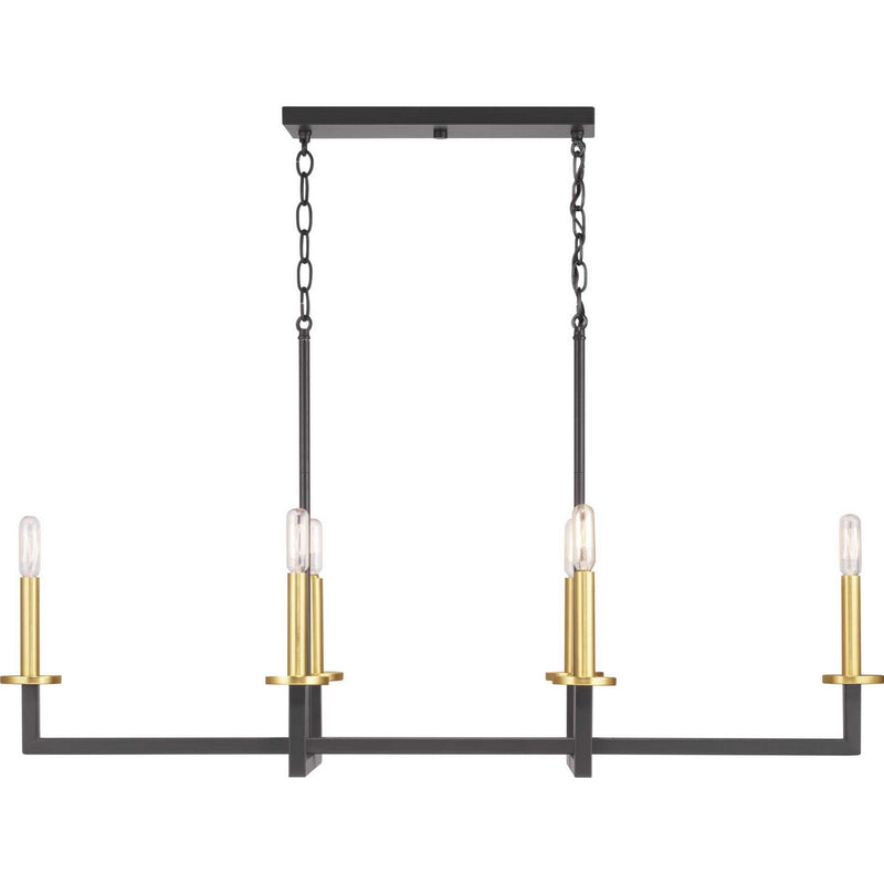 Progress Lighting P400114-143 Six Light Island Pendant, Graphite