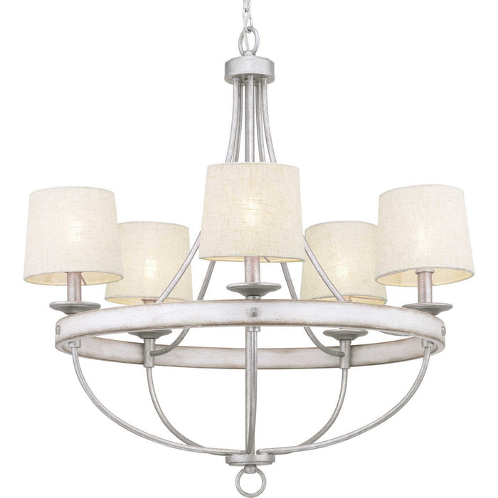 Progress Lighting P400158-141 Five Light Chandelier, Galvanized Finish