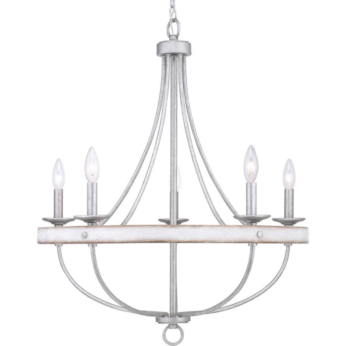 Progress Lighting P400158-141 Five Light Chandelier, Galvanized Finish