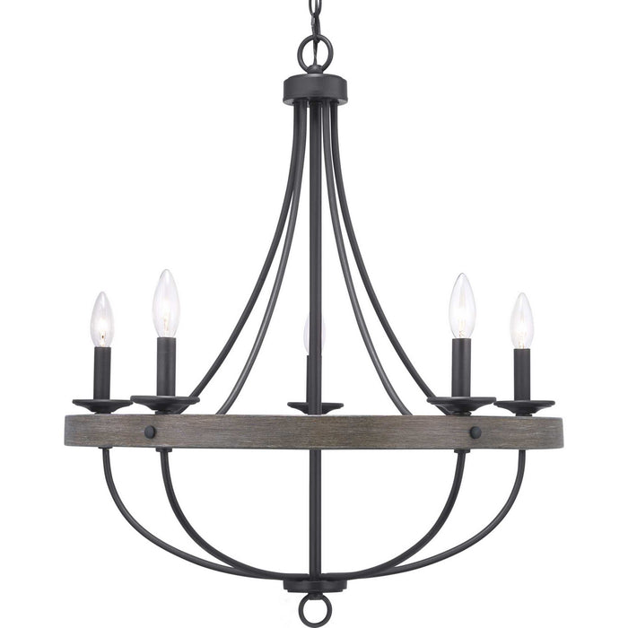 Progress Lighting P400158-143 Five Light Chandelier, Graphite