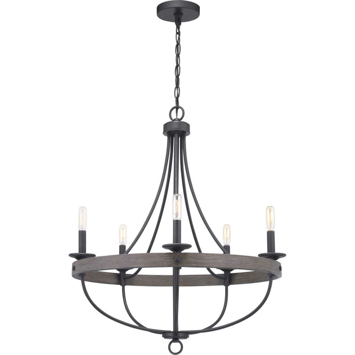 Progress Lighting P400158-143 Five Light Chandelier, Graphite
