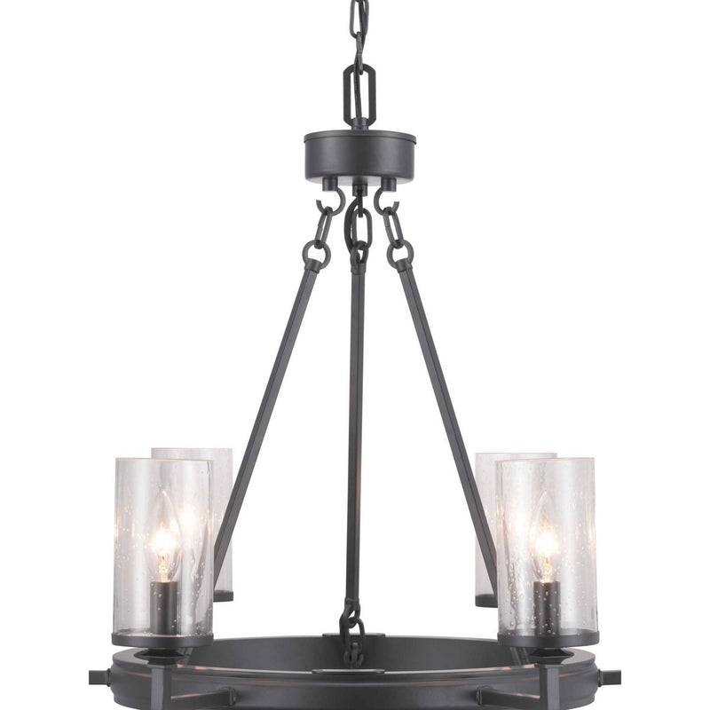 Progress Lighting P400164-143 Six Light Chandelier, Graphite