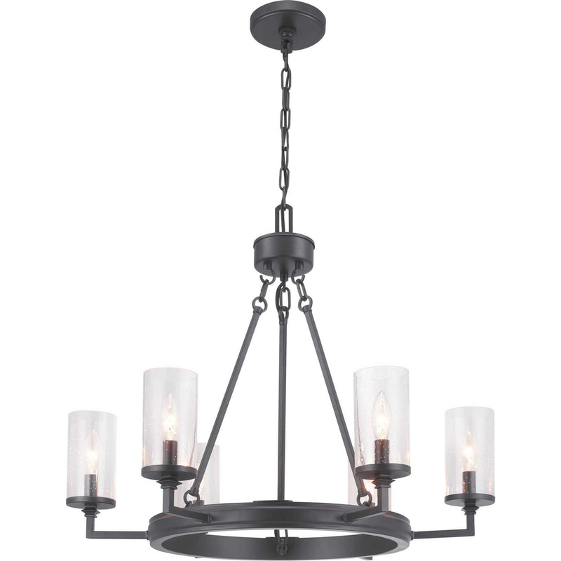 Progress Lighting P400164-143 Six Light Chandelier, Graphite