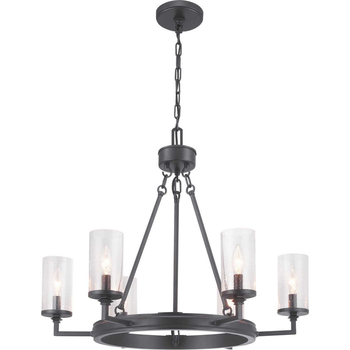 Progress Lighting P400164-143 Six Light Chandelier, Graphite