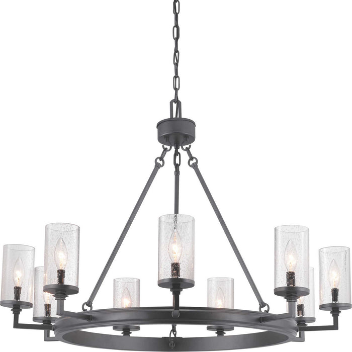 Progress Lighting P400165-143 Nine Light Chandelier, Graphite