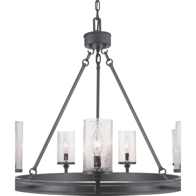 Progress Lighting P400165-143 Nine Light Chandelier, Graphite
