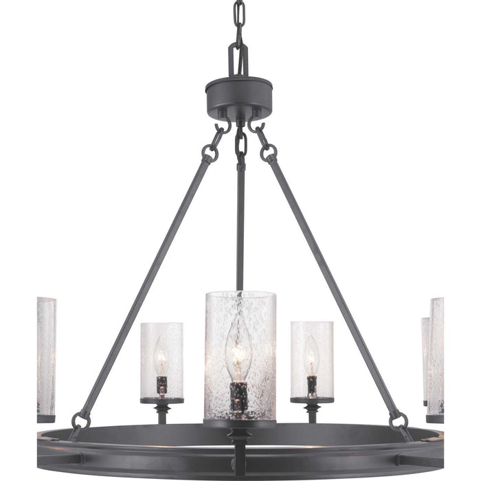 Progress Lighting P400165-143 Nine Light Chandelier, Graphite