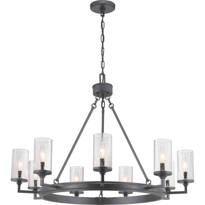 Progress Lighting P400165-143 Nine Light Chandelier, Graphite