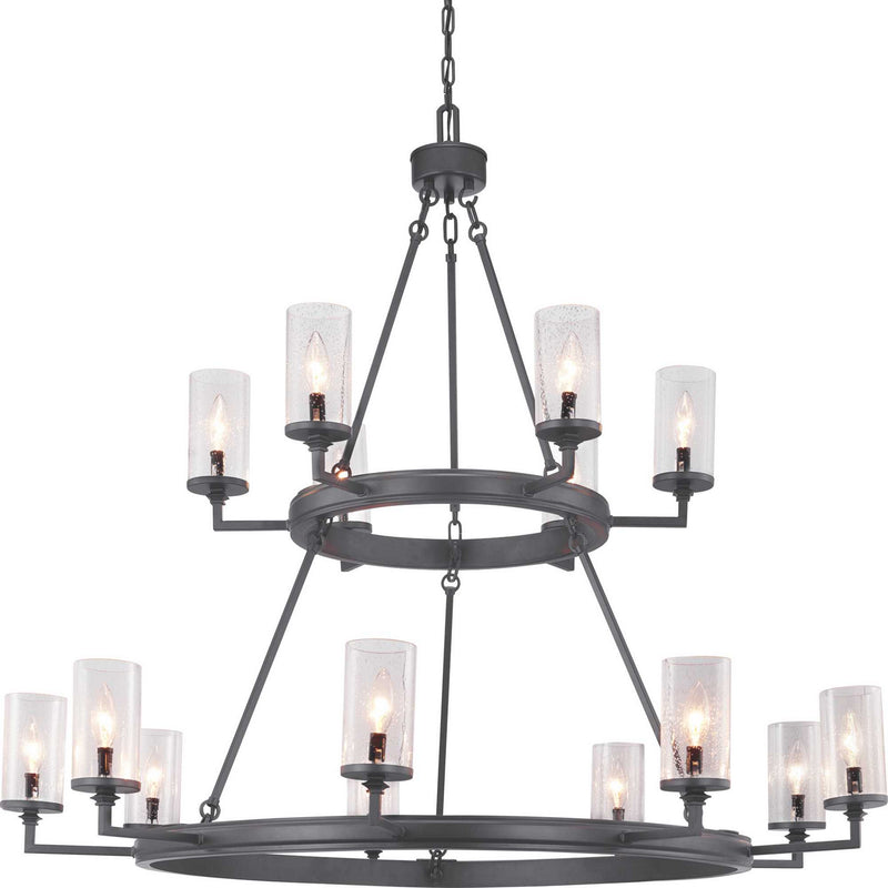 Progress Lighting P400166-143 15 Light Chandelier, Graphite