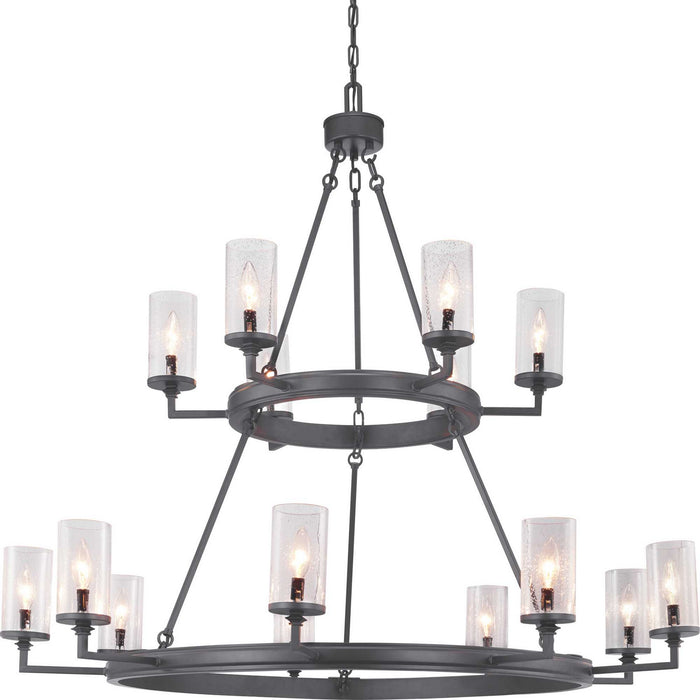 Progress Lighting P400166-143 15 Light Chandelier, Graphite
