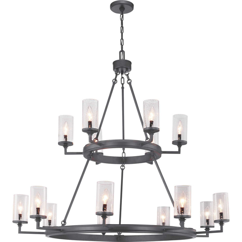 Progress Lighting P400166-143 15 Light Chandelier, Graphite