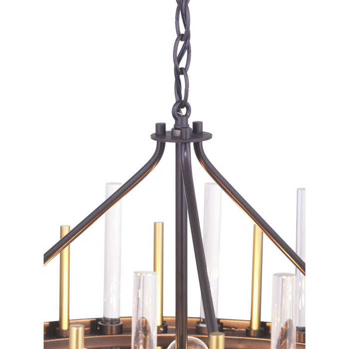 Progress Lighting P400176-031 Six Light Chandelier, Black