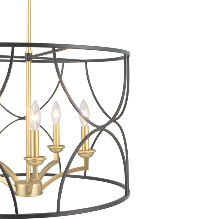 Progress Lighting P400178-031 Five Light Chandelier, Black